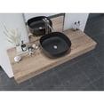 thumbnail image 6 of 16 x 16 in. Square Matte Black Finish Ceramic Bathroom Vessel Sink, 6 of 10