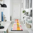 thumbnail image 4 of Yayeee Runner Rug for Bedroom 2'x6' Machine Washable Hallway Non Slip Mat, Yellow Circles, 4 of 8