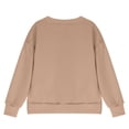 thumbnail image 5 of Kids' Sweatshirt Side Slit Dropped Shoulder Crewneck Long Sleeve Casual Pullover Basic Comfortable Solid Color Fall Top, 5 of 6