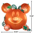 thumbnail image 3 of Disney Mickey Mouse Pumpkin Airblown Inflatable with EmoteGlow Face and “Monster Mash”, 6 ft Tall, 3 of 4