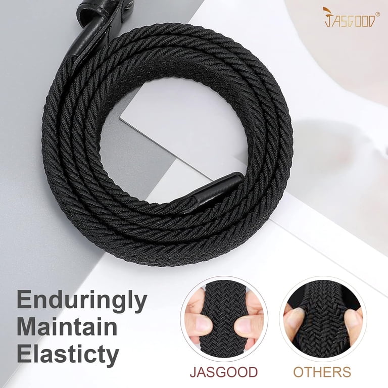 Women Braided Woven Elastic Stretch Belt Men Web Casual Belt  display picture 1
