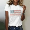 thumbnail image 7 of KALE 4th of July Short Sleeve Shirts for Women American Flag Patriotic 2D Independence Day Print Casual Sports T Shirt Y2K Clothes White M, 7 of 7