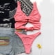 thumbnail image 5 of Conjunto de bikini a la moda para mujer, traje de baño de dos piezas de Color sólido, traje de baño con tirantes, ropa de playa Fridja  nalpqowj20261, 5 of 6