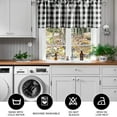 thumbnail image 6 of dinii Buffalo Plaid Curtains Valances for Windows - Black and White Semi Sheer Checkered Rod Pocket Valance for Living Room, Farmhouse, Bedroom, 54 x 18 Inches Length, 1 Panel, 6 of 6