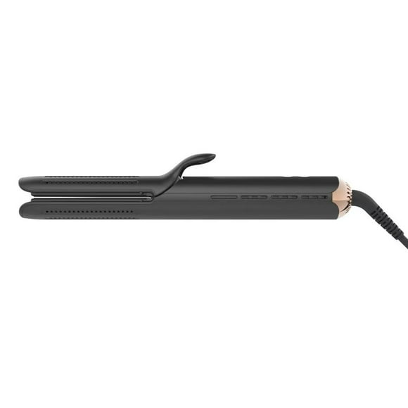 Le Duo Grande 360° Airflow Styler | 2-in-1 Curling Wand & Titanium Flat Iron Professional Hair Straightener and Curler with Cooling Air Vents to Lock in Style | Adjustable Temp (Black)