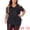 Black, variant on DARING DIVA Women's Plus Glitter Sequin Cold Shoulder Blouse 1X Gold