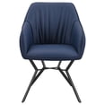 thumbnail image 4 of Mayer Upholstered Dining Arm Chair Blue and Brown (Set of 2), 4 of 13