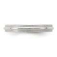 thumbnail image 4 of Sterling Silver Rhodium-plated 3mm Half Round Milgrain Size 10 Band, 4 of 5