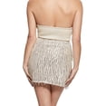 thumbnail image 2 of Guess Womens Mia Fringed Sequined Mini Skirt Pearl Oyster Multi L, 2 of 2