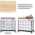 thumbnail image 6 of Laundry Hamper with Heavy Duty Caster Wheels; 3 Sections Clothes Hamper with Lid; 132L Laundry Basket with Removable Liner Bag; Laundry Sorter with Metal Handle (White), 6 of 16