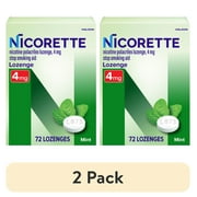 (2 pack) Nicorette Nicotine Lozenges, Stop Smoking Aids, 4 Mg, Mint, 72 Count