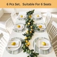 thumbnail image 5 of Sage Green Round 15 Inch Placemats Set of 8, Modern Abstract Grey Striped Art HeatResistant Non Slip Place Mats for Dining Table, Wipeable Braided Kitchen Table Mats for Housewarming, 5 of 9