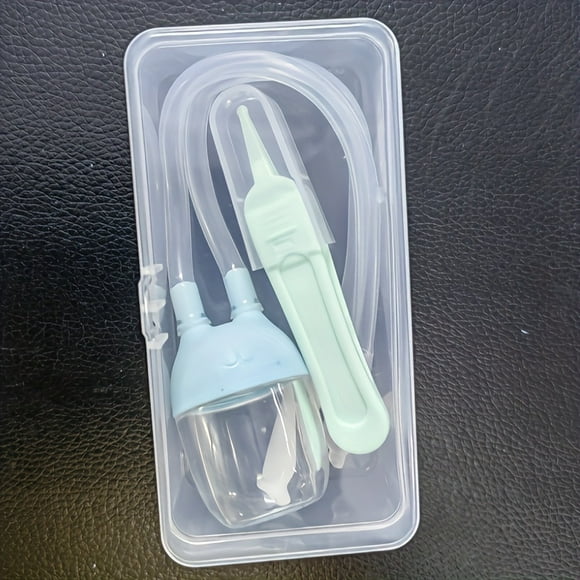 EASTIN 3pcs Silicone Youngsters Nasal Aspirator & Booger Clip Set - Gentle Nose  Ear  and Navel Cleaning Kit for Youngsters and Youngsters  Includes Pink and Blue Tools in Clear Storage C