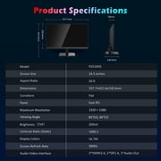 TITAN ARMY P2510HS 24.5 300Hz Gaming Monitor, Vivid Color Display, Fast IPS, 1ms, HDR400, FreeSync, FHD 1080P Tilt Adjustability for Esports, Black