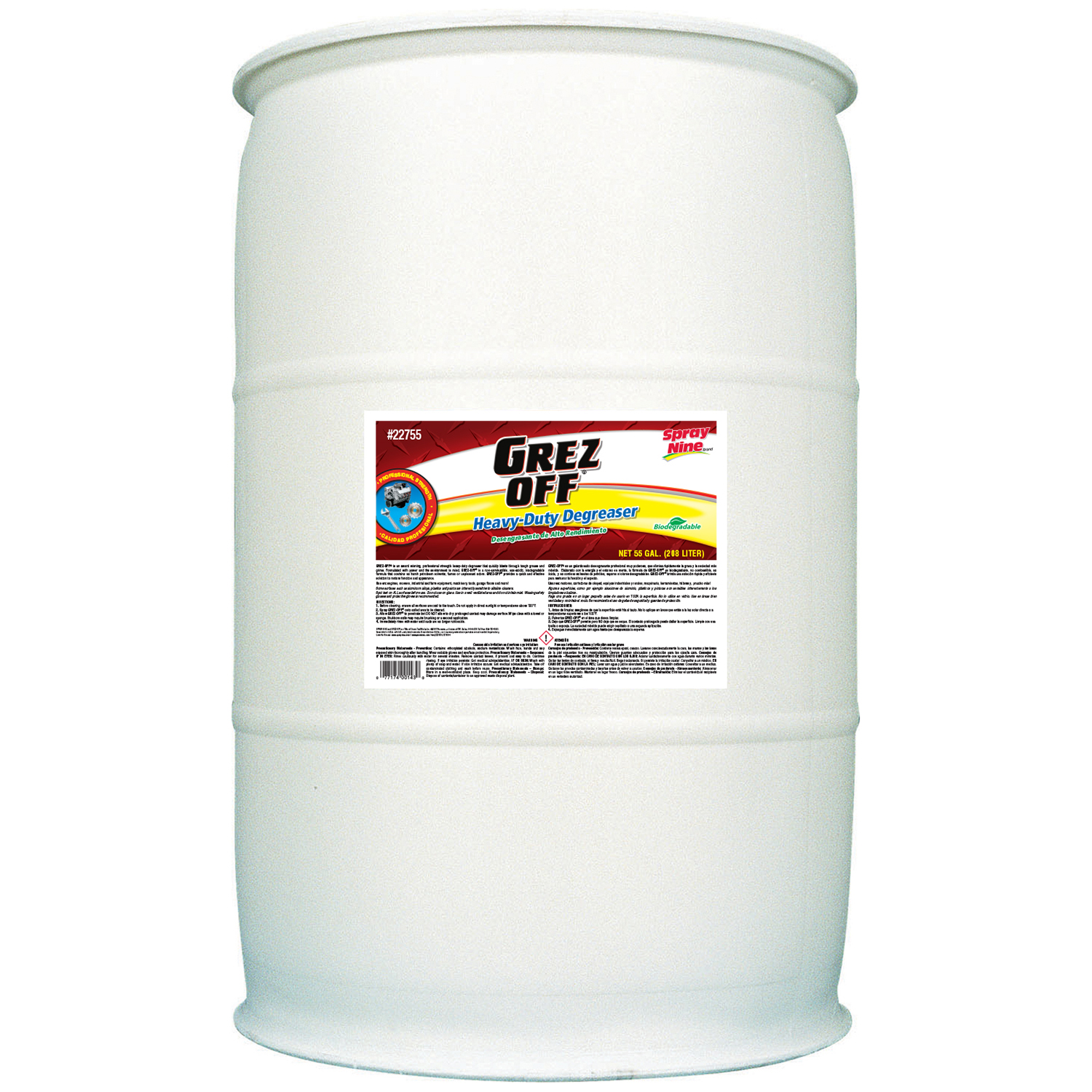 GrezOff® 22755 HeavyDuty Degreaser 55 gal. Plastic Container