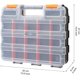 thumbnail image 5 of Organizador de herramientas de doble cara con polímero resistente a los impactos y extraíble personalizable, excelente para tornillos, tuercas, piezas pequeñas, 34 compartimentos, negro/nara, 5 of 5