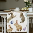 thumbnail image 5 of Hearth & Gear Easter Table Runner Linen Bunny Print Home Tablecloth Holiday Party Table Decoration Tablecloth Mat H End Table Small Dining Table Rug Back to School Table Table 48 Inches Napkins, 5 of 5