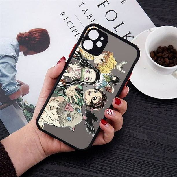 Kimetsu No Yaiba Demon Slayer Anime fundas de teléfono mate para iPhone 14 12 13 Mini 11 Pro XS Max Plus funda trasera dura de PC Tan Jianjun unisex