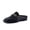 Black, variant on Yummy Slip On Womens Mules, Business Casual Loafers for Women with Low Heel and Metal Chain Detail