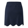 thumbnail image 6 of vigerkar Skorts for Woman with Pockets Golf Athletic Skirts Scalloped Hem Tennis Skirt Dressy Casual (Navy, L), 6 of 7