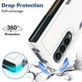 thumbnail image 6 of ELEHOLD for Samsung Galaxy Z Fold 4 Rugged Case, Armor Hard PC Soft TPU Hybrid Anti-Drop Camera Lens Protection Shockproof Glossy Non-Slip Slim Fit Case for Z Fold4 7.6 inch,White, 6 of 6