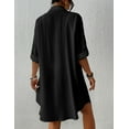 thumbnail image 6 of Bsubseach Black Women Bikini Cover Up Modern Shirt Dress Top Swimwear Coverup, 6 of 6
