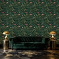 thumbnail image 4 of Whimsical Peel and Stick Wallpaper Botanical Garden Birds Butterflies Tropical Plants Wall Mural 23.6in x 9.8ft Self Adhesive Removable Wall Paper Renter Friendly Wallpaper for Kids Bedroom Studio, 4 of 8