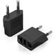US Black 50pcs-Adaptateur Secteur De Voyage Pour Prise Européenne