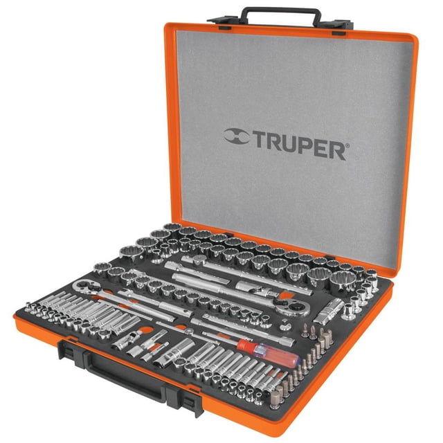 JUEGO AUTOCLE 1/4'', 3/8'' Y 1/2'' MIXTO 135 PZ TRUPER 13975 Truper JD-135MP