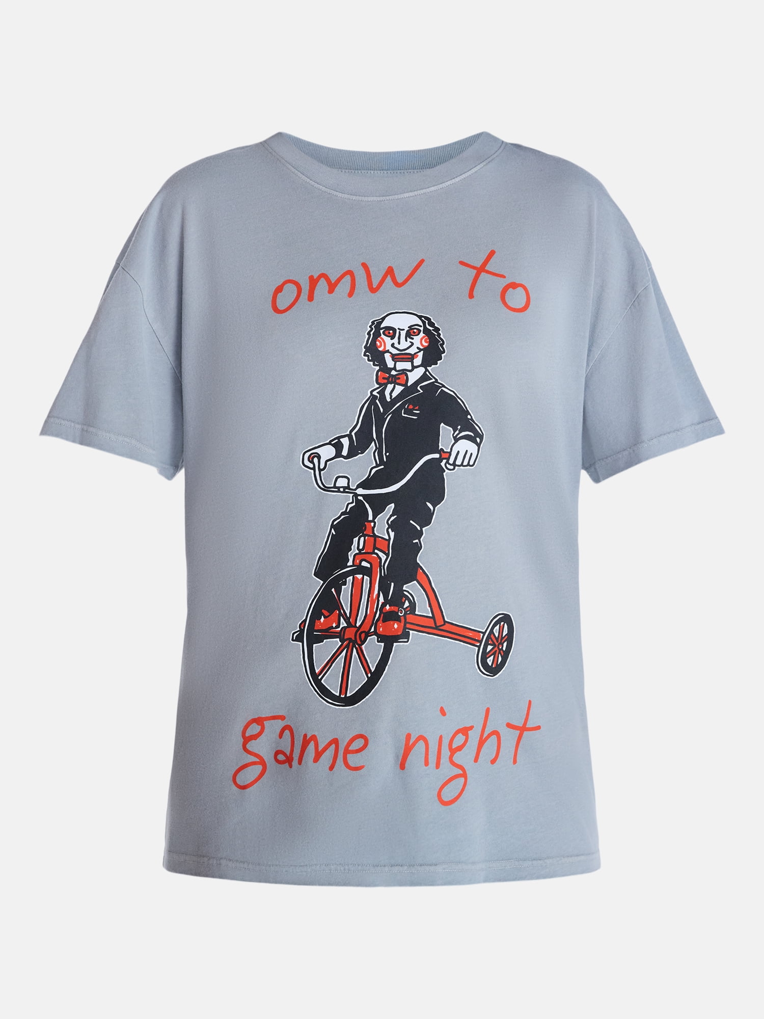 Saw Women's Game Night Halloween Graphic Tee with Short Sleeves, Sizes XXS-XXL