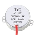 thumbnail image 2 of Motor sincrónico eléctrico Uxcell Motor de plato giratorio AC 12V 50-60Hz CCW/CW 4W 9-11RPM, 2 of 5