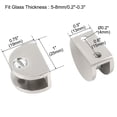 thumbnail image 6 of Unique Bargains 8 Piece Stainless Steel Cabinet Glass Clamp Brackets Fixing Clips Holder, High-Gloss, 6 of 7