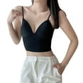 thumbnail image 3 of EHQJNJ Underwire Bras for Women Front Closure Tank with Built in Bra Womens Tank Tops Adjustable Strap Stretch Cotton Camisole with Built in Padded Shelf Bra Bralettes for Women Padded, 3 of 7