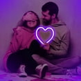 thumbnail image 2 of Neon Night Light, LED Neon Signs Night Light Heart Neon Lights Neon Lights for Kids Bedroom Battery USB Operated, 2 of 7