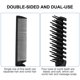 thumbnail image 3 of 2Pcs Black Fishbone Shape Coarse Fine Teeth 2 Way Foldable Hairdressing Comb, 3 of 7