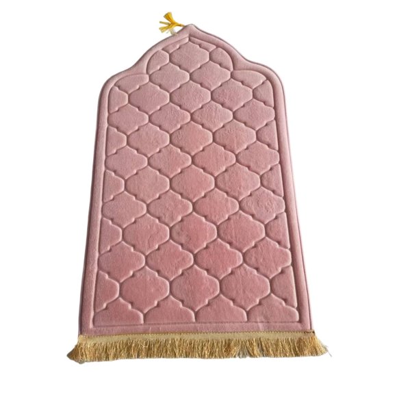 Embossing Process Muslim Prayer Rug Colorfast and Washable Prayer Mat for Effectively Protecting Knees