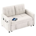 thumbnail image 3 of Craftian 3-in-1 Convertible Futon Sofa Bed, Modern Sleeper Sofa with Pull-Out Bed for Small Place, Beige, 3 of 10