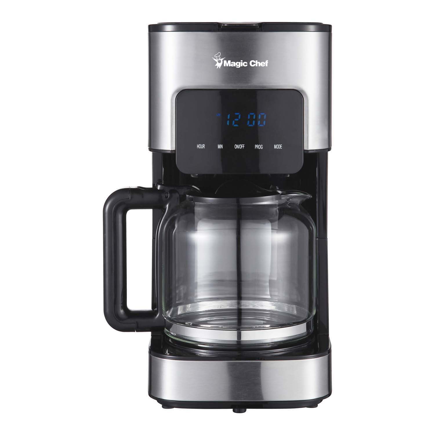 Magic Chef Programmable 12 Cup Coffee Maker Digital Display Stainless Steel 