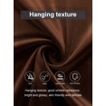 thumbnail image 4 of Brown Satin Bodycon Dress With Pearl-Embellished Spaghetti Straps, Crossover Neckline, Ruched Waist And Side Slit, 4 of 5