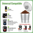 thumbnail image 4 of Reusable K-Cups for Keurig: Upgraded Dual-Mesh Reusable Coffee Pods for Richer Coffee NO Grit - Universal Stainless Steel Coffee Filter for Keurig 1.0 Coffee Maker, Eco-Friendly (2 Pack), 4 of 8