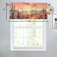 thumbnail image 4 of Cactus Window Curtain Valances Tropical Succulent Plant Floral Desert Mountain Boho Rod Pocket Valances for Bedroom Living Room Dining Room 54 by 18 in, 1 Panel, 4 of 6
