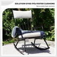 thumbnail image 4 of Grand Patio Windsor 3-Piece Outdoor Steel Bistro Sets with Gray Cushions, Black, 4 of 7