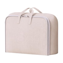 Oggfader Heavy Duty Extra Large Storage Tote with Reinforced Handles - Double Zipper, Collapsible Waterproof Cotton Bag for Moving, College Dorm, Christmas Storage