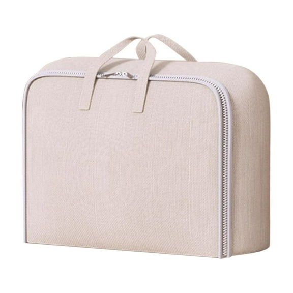 Oggfader Heavy Duty Extra Large Storage Tote with Reinforced Handles - Double Zipper, Collapsible Waterproof Cotton Bag for Moving, College Dorm, Christmas Storage