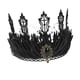 thumbnail image 2 of Corona de fieltro negro para Halloween, corona de boda, corona de cumpleaños, diadema para el pelo, corona gótica, 2 of 8