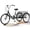 black, variant on Adult Tricycle 7 Speed, 24 Inch 3 Wheel Bikes Extended Rear wheelbase Tricycle Wheel Bike with Basket,for Women、Seniors Maximum Load 550lbs