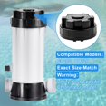 thumbnail image 3 of Chlorinator Lid Replacement Compatible with Hayward Cl200 Cl220 Pool Automatic Chlorinator Feeder Parts, Heavy-Duty ABS Leak-Proof Cover with O-Ring Seal for In-ground Pool Systems, 3 of 6