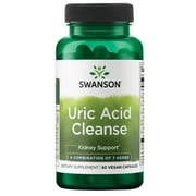 Swanson Uric Acid Cleanse - Natural Supplement Promoting Kidney Support - Features a Powerful Combination of 7 Herbs - (60 Veggie Capsules)