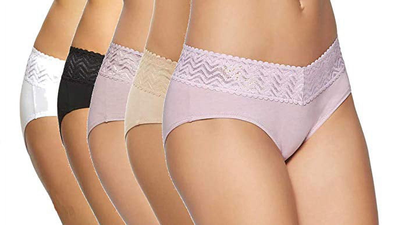Gloria Vanderbilt women's 5 Pack Full Coverage HIPSTER WITH LACE Panties  XL/Multi 