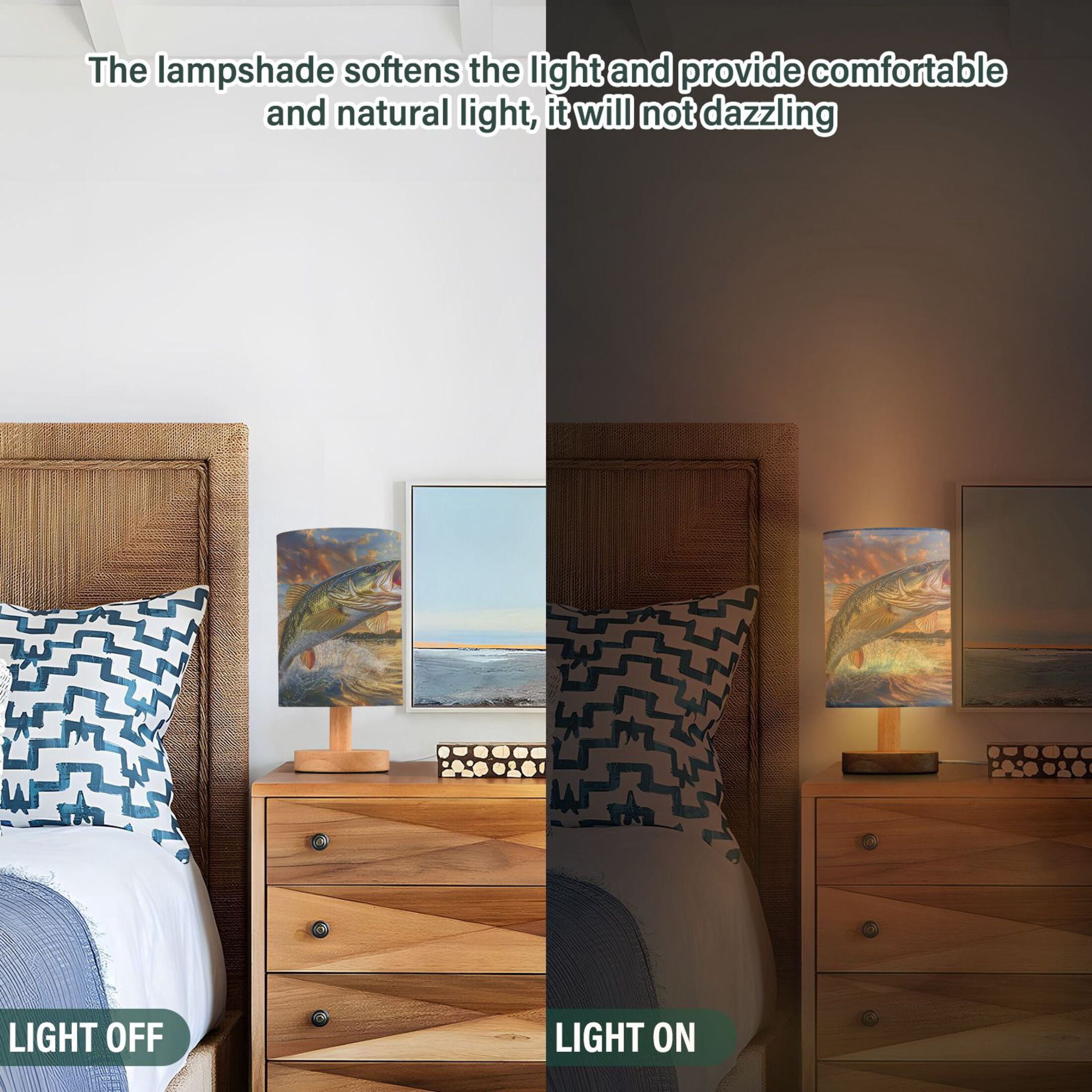 Desk Lamp Bedside Lamp 5.12x9.7In LED Lamp With USB Charging Interface For Bedroom Living Room Office Study Stylish Decoration Golden Fish